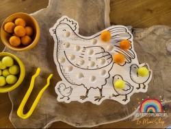 La poule à encoches