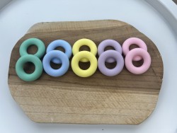 Lot de 10 anneaux pastels