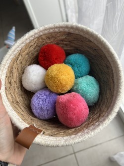 Lot de 7 Pompons géants
