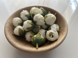 Lot de 20 minis roses blanches